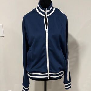 PAM & GELA Classic Navy Track Jacket with White Trim - Women's